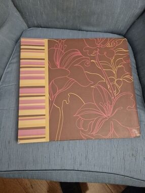 Decorative Floral Canvas Wall Art in Brown, Pink & Gold